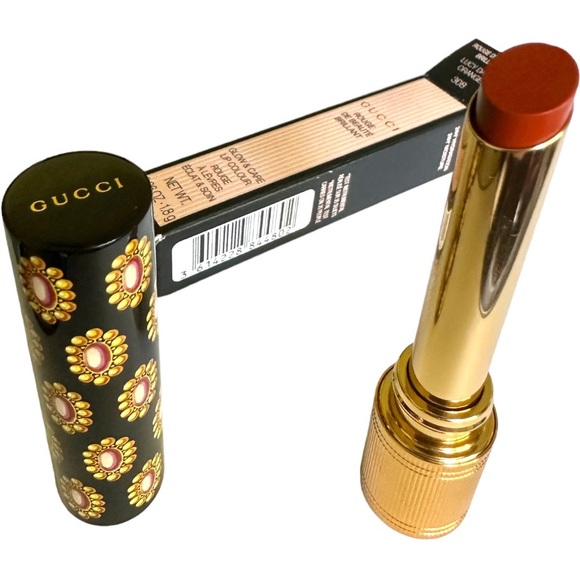 Gucci Other - NWT Gucci
Glow & Care Shine Lipstick Color: 308 Lucy Dark Orange - dark orange🆕